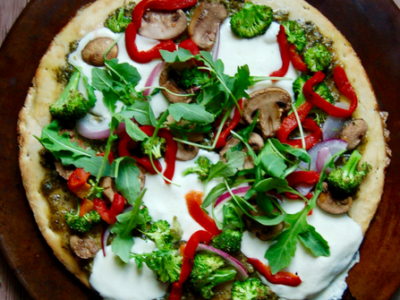 Quick Pesto Pizza 400x300